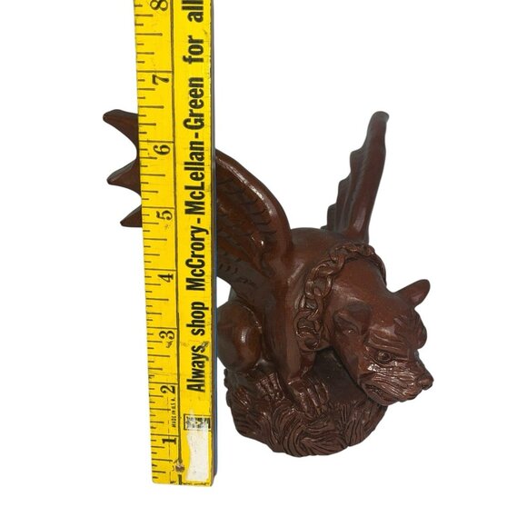 Vintage Gargoyle Figure Winged Dog 1996 Red Mill Statue Figurine Halloween - Picture 9 of 9